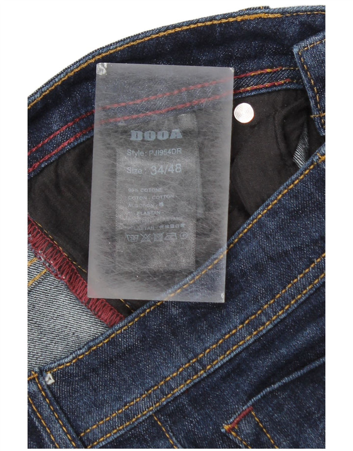 Vintage męskie jeansy slim IT 48 Medium W34 L30 Granatowa bawełna