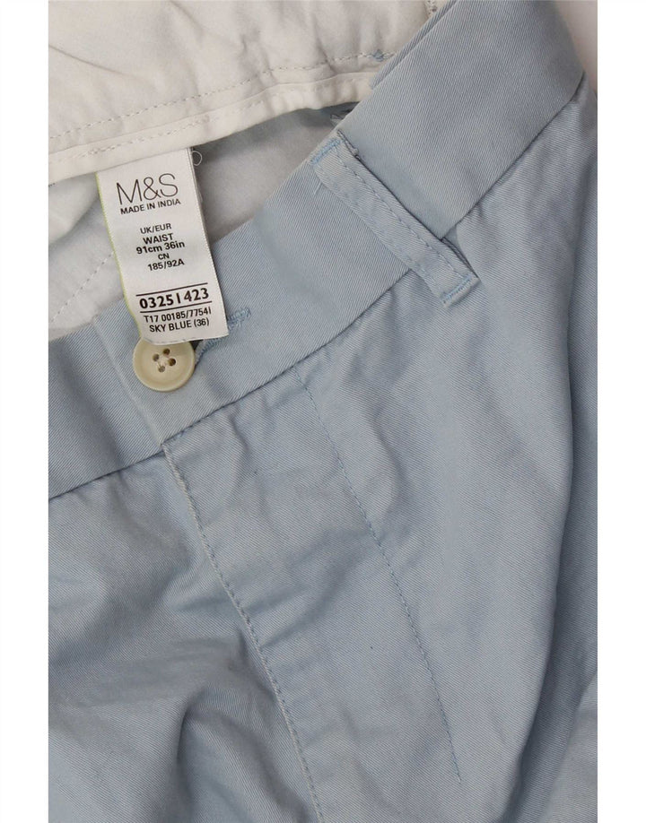 Męskie spodenki Chino Marks & Spencer W36, duże, niebieskie, bawełniane