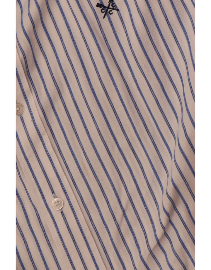 Crew Clothing Męska koszula slim fit 2XL z białej bawełny w paski