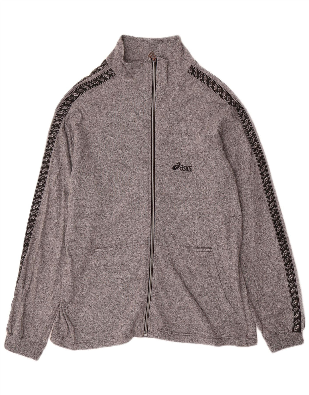 Męska bluza dresowa Asics z grafiką XL, szara, bawełniana w plamki