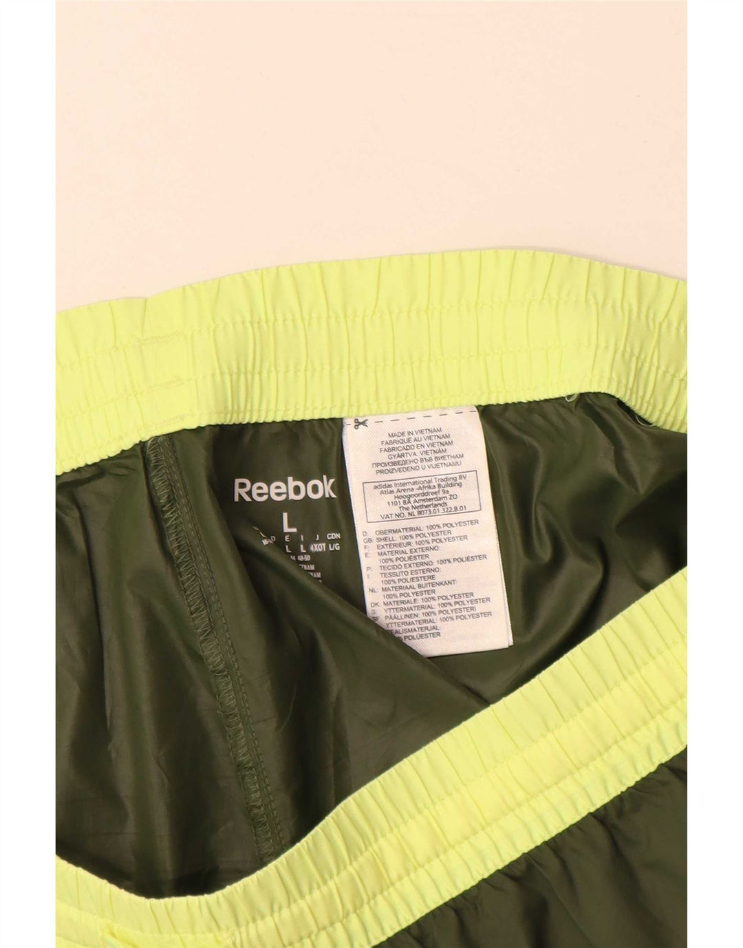 Damskie spodenki sportowe Reebok UK 16, duże, khaki, poliester