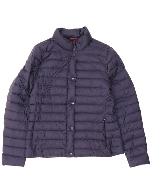 Damska ocieplana kurtka Tommy Hilfiger UK 16, duża, granatowa, nylonowa