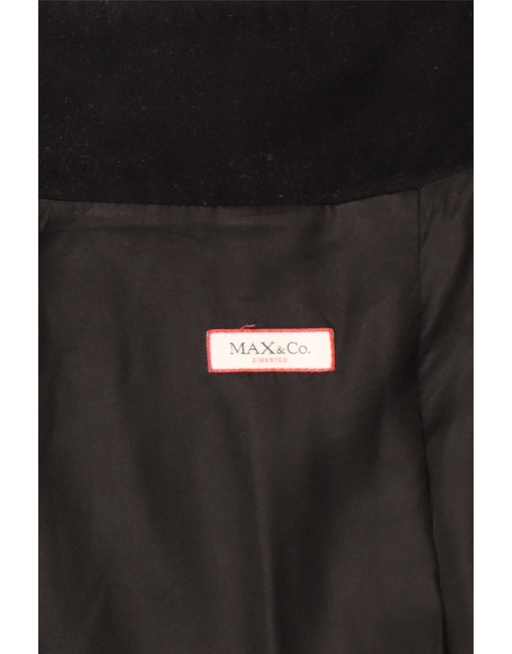 Płaszcz damski Max & Co. UK 6 XS, czarny, wełniany