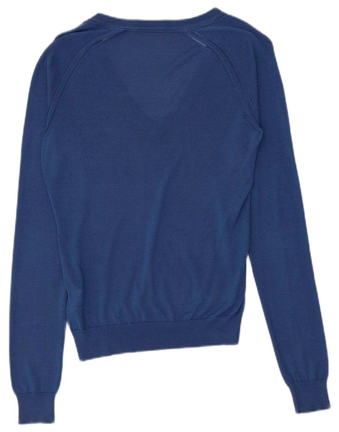 Sweter damski Dsquared2 z dekoltem w kształcie litery V, UK 12, średni niebieski jedwab
