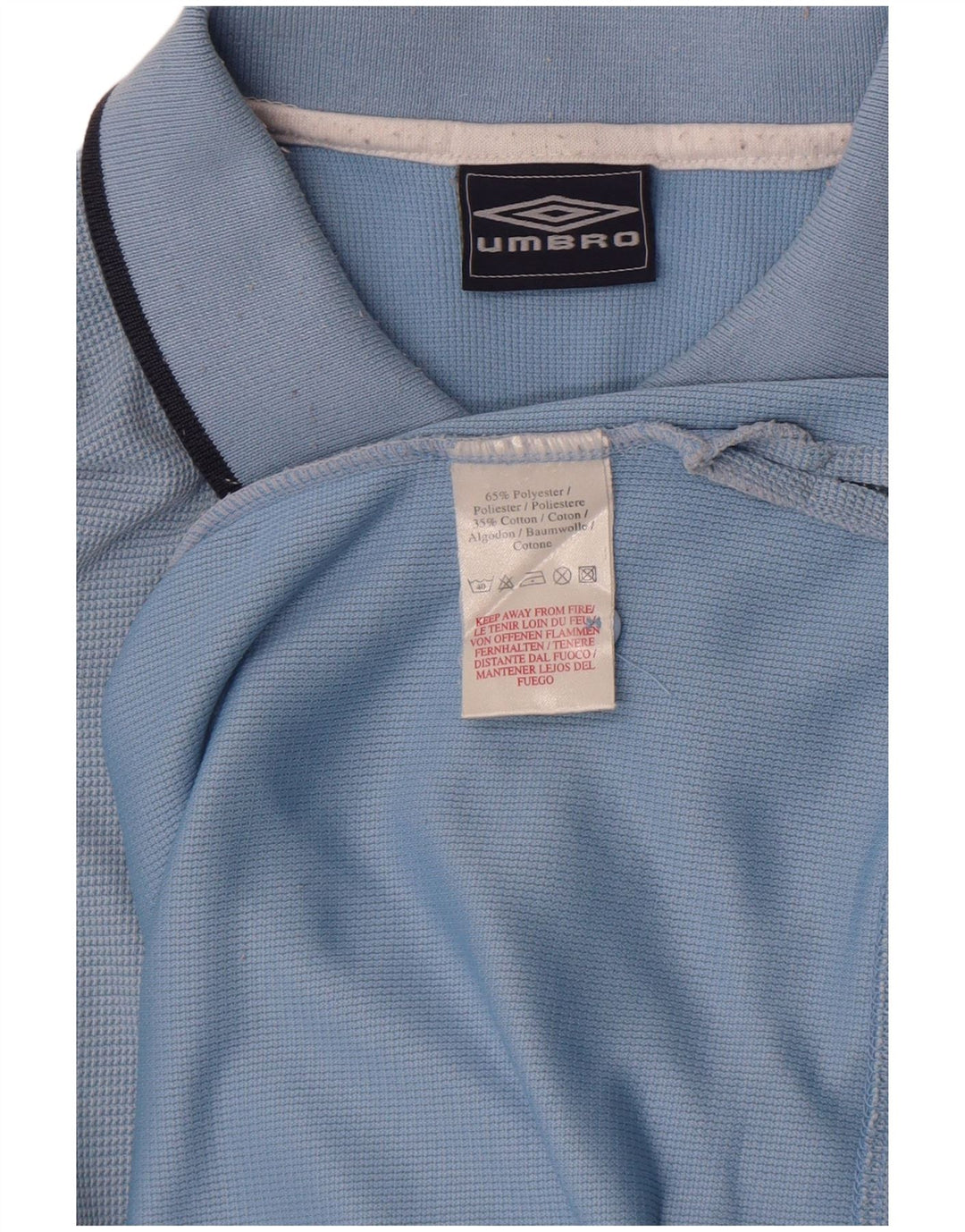 Męska koszulka polo Umbro, średni niebieski poliester