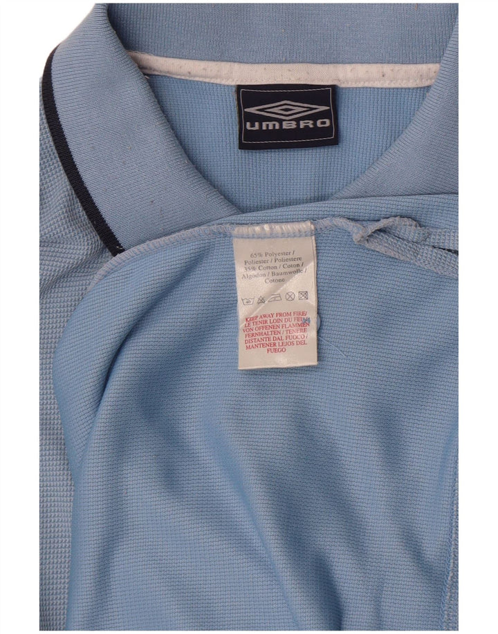 Męska koszulka polo Umbro, średni niebieski poliester