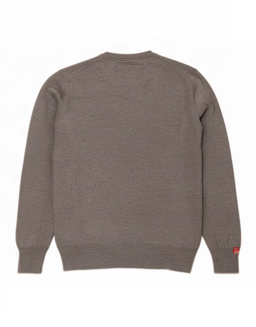 Męski sweter Superdry z dekoltem w kształcie litery V, duży, szary, bawełniany