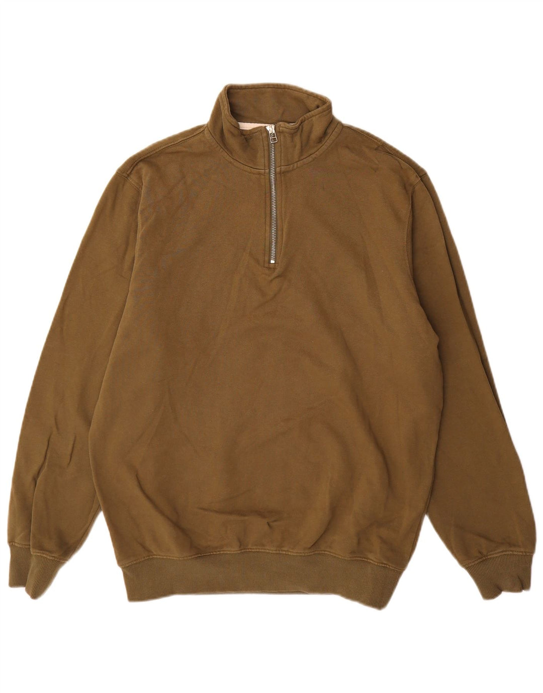 Męska bluza z zamkiem błyskawicznym John Lewis, duża, bawełniana w kolorze khaki