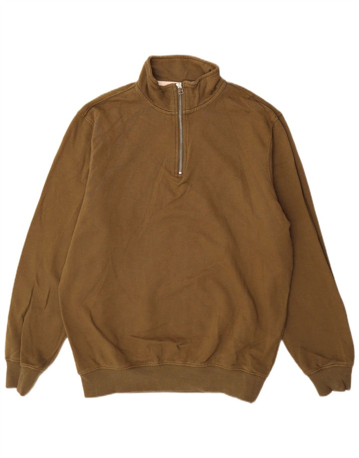 Męska bluza z zamkiem błyskawicznym John Lewis, duża, bawełniana w kolorze khaki