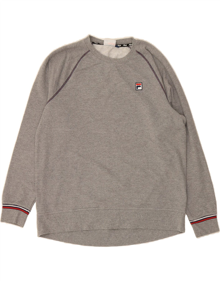 FILA Mens Sweatshirt Jumper XL Grey Cotton Vintage Fila and Second-Hand Fila from Messina Hembry 