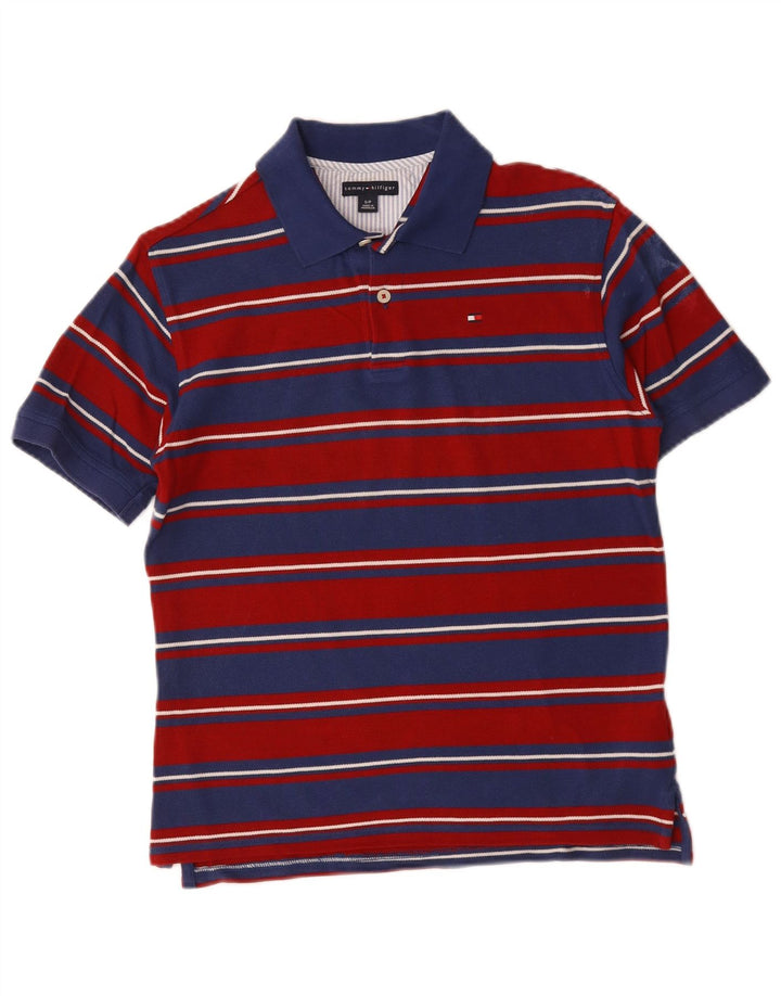 Męska koszulka polo Tommy Hilfiger, mała, bawełniana w czerwone paski