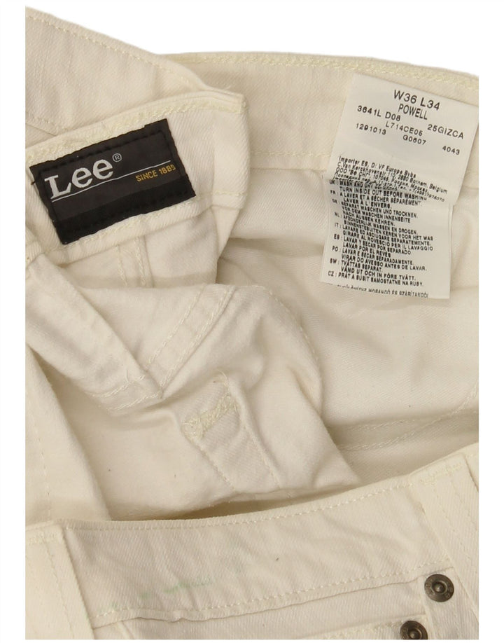 Damskie jeansy Lee Powell W36 L33 Biała bawełna