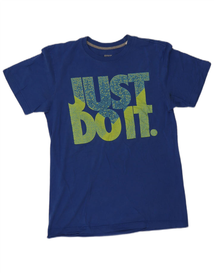 Męski T-shirt Nike o regularnym kroju z grafiką, mały, niebieski, bawełniany
