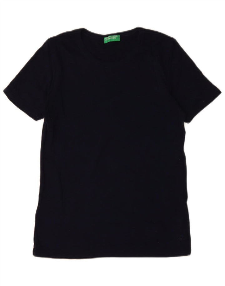 T-shirt damski BENETTON Top UK 12 Średni granatowy, bawełniany
