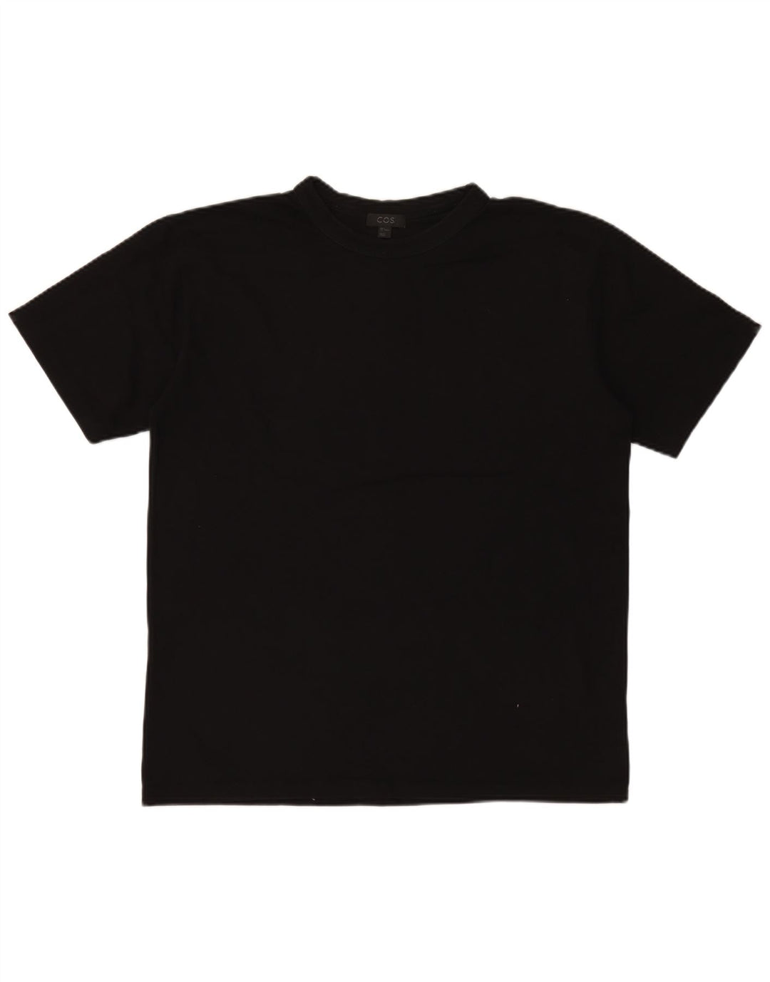 Cos Męski T-Shirt Top Mały Czarny Bawełniany