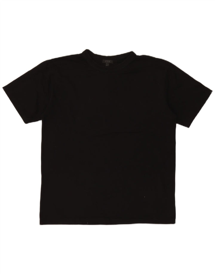 Cos Męski T-Shirt Top Mały Czarny Bawełniany