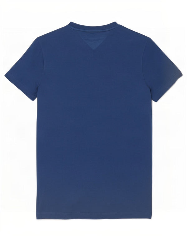 Męski T-shirt Tommy Hilfiger Slim Fit z grafiką, duży, niebieski