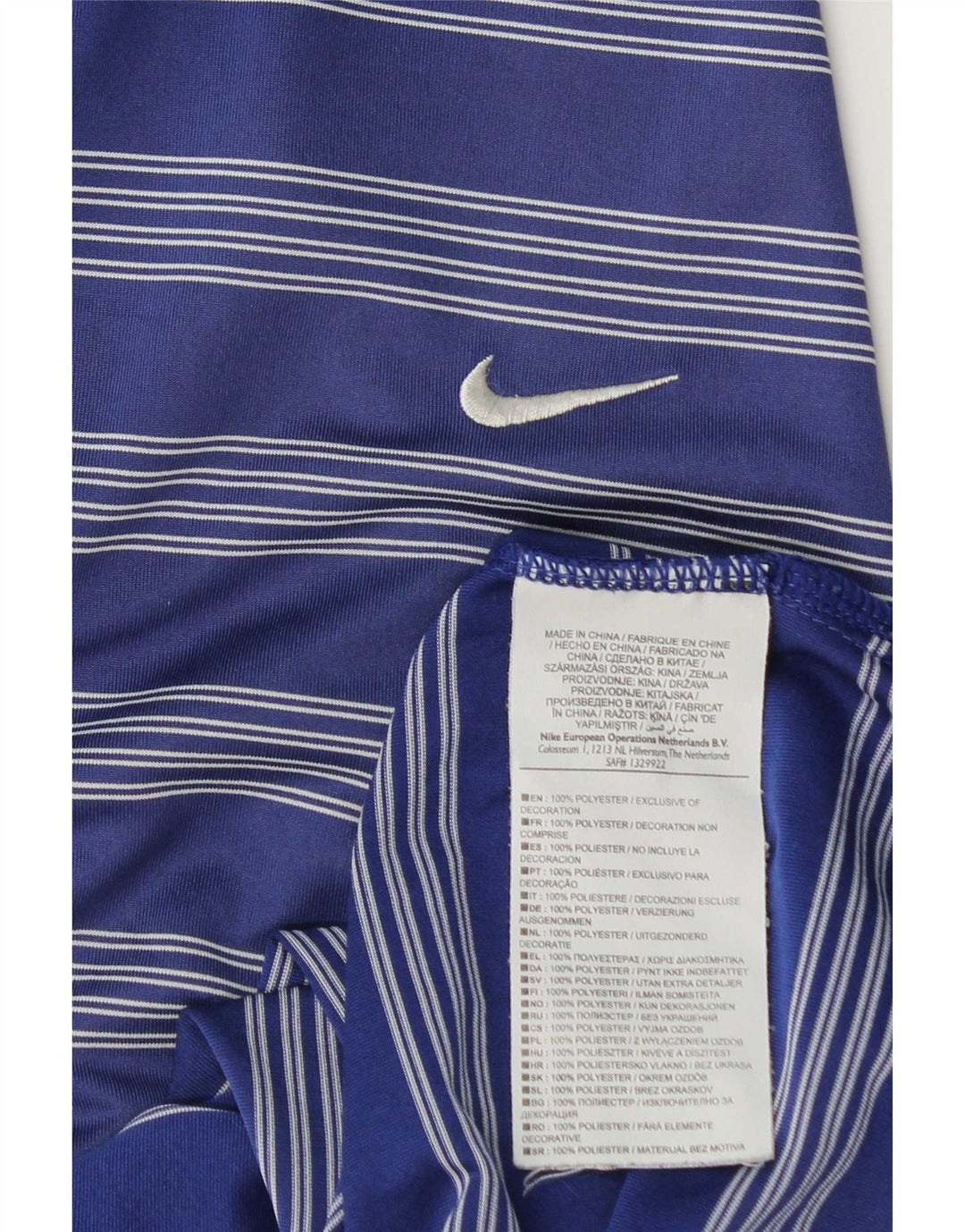 Koszulka Polo Nike dla mężczyzn 2XL Granatowa w paski, poliester