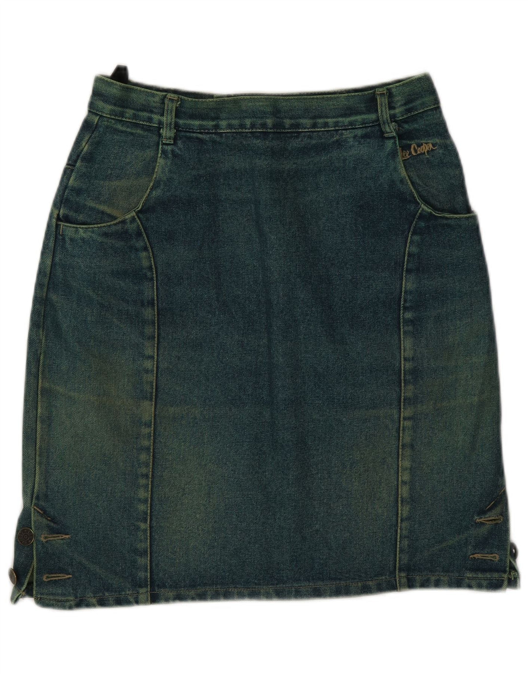 Damska spódnica dżinsowa Lee Cooper IT 42 Medium W26 Zielona bawełna