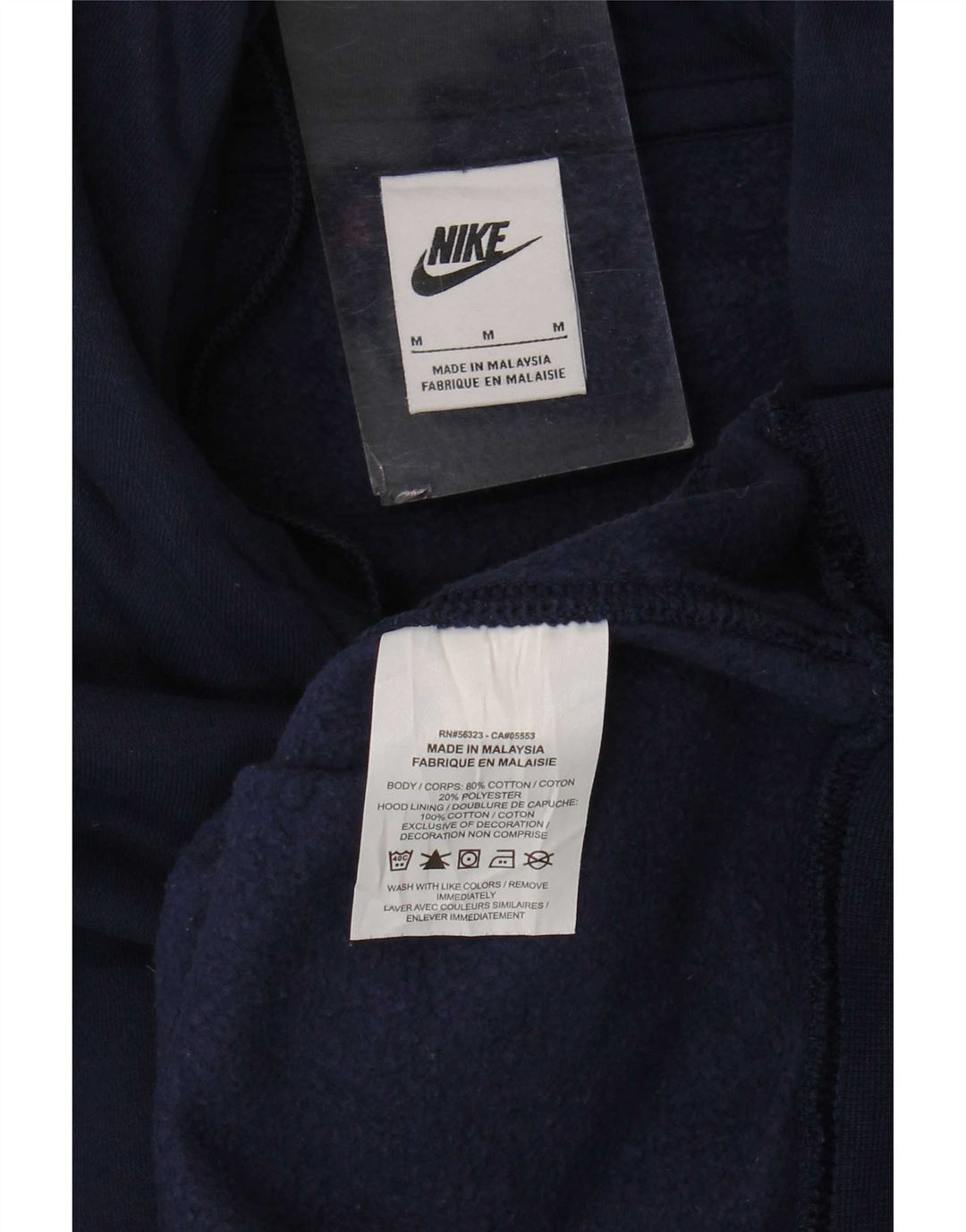 Męski sweter z kapturem Nike, średni granatowy, bawełniany