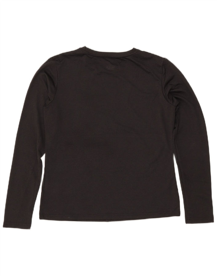 Damska koszulka NIKE Dri Fit z długim rękawem, US 8/10, średni czarny poliester