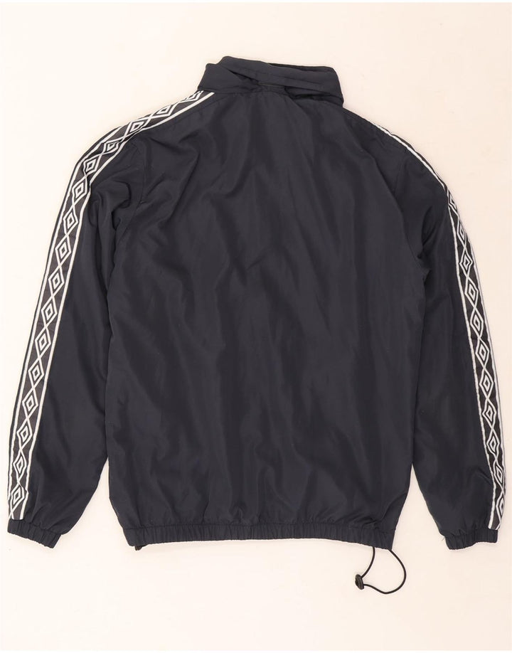 UMBRO Męska bluza dresowa z kapturem i grafiką, mała granatowa, poliestrowa