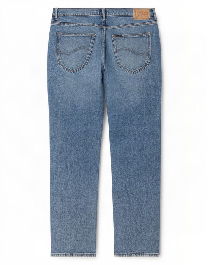 Męskie jeansy Lee West Straight W34 L32 Niebieskie bawełniane