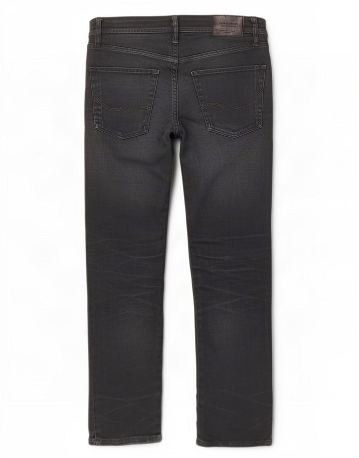 Męskie proste dżinsy Jack & Jones W32 L32 Granatowa bawełna