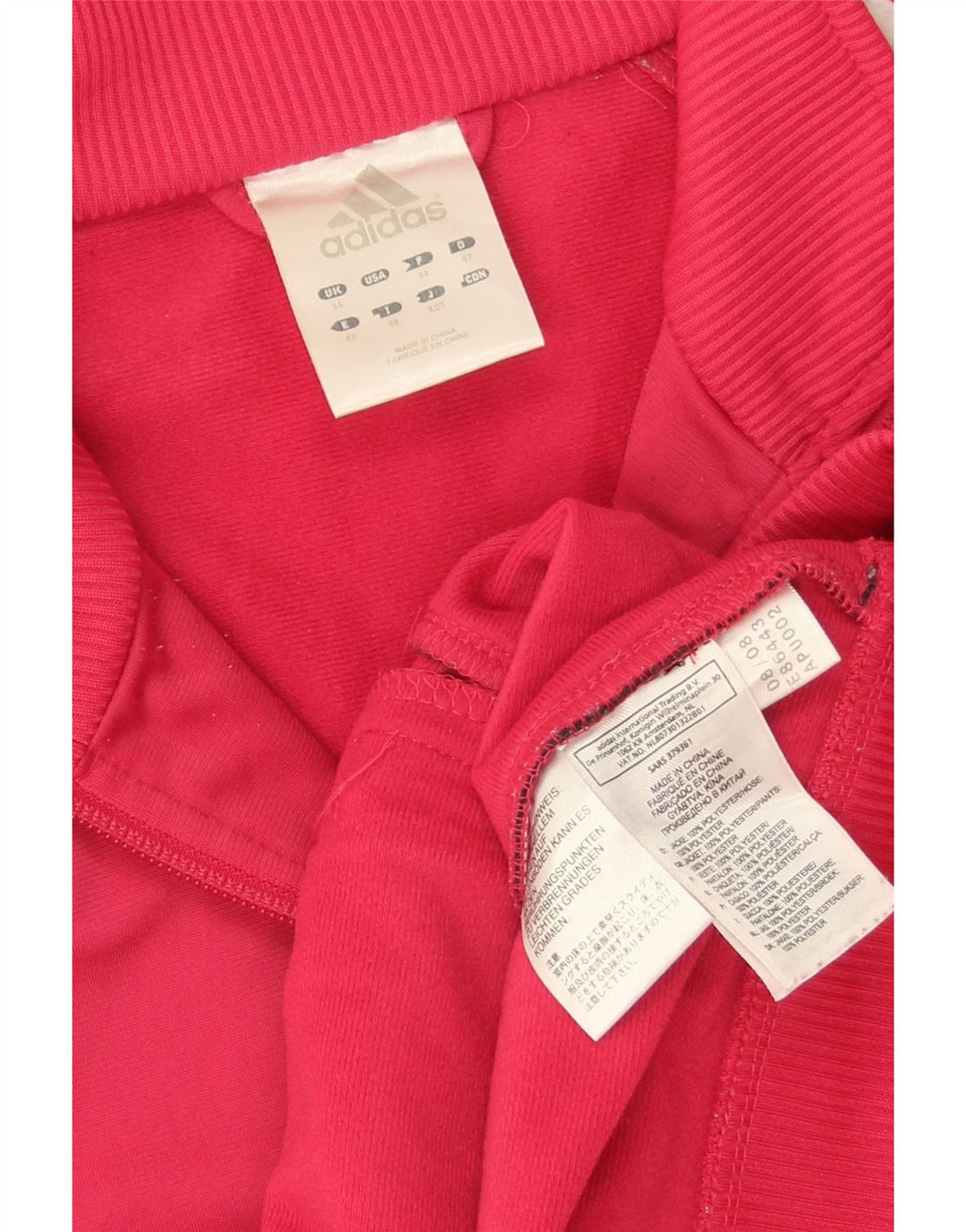 Damska kurtka dresowa Adidas UK 16, duża, różowa, poliester