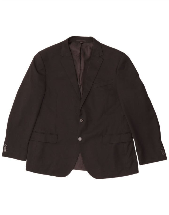 Marks & Spencer Męska marynarka zapinana na 2 guziki, UK 46 XL, czarny poliester