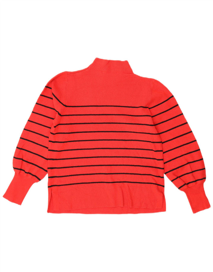 Marks & Spencer Damski sweter z golfem UK 14 w średnie czerwone paski