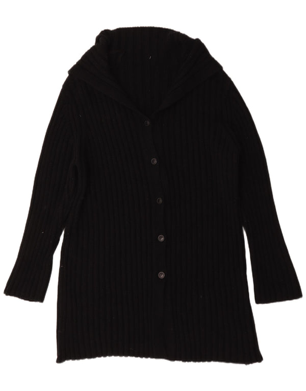 Marks & Spencer Damski długi sweter kardigan UK 22 3XL Czarny akryl
