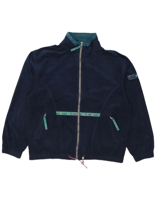 Damska kurtka dresowa Great Escapes Graphic, welurowa IT 50 XL, granatowa