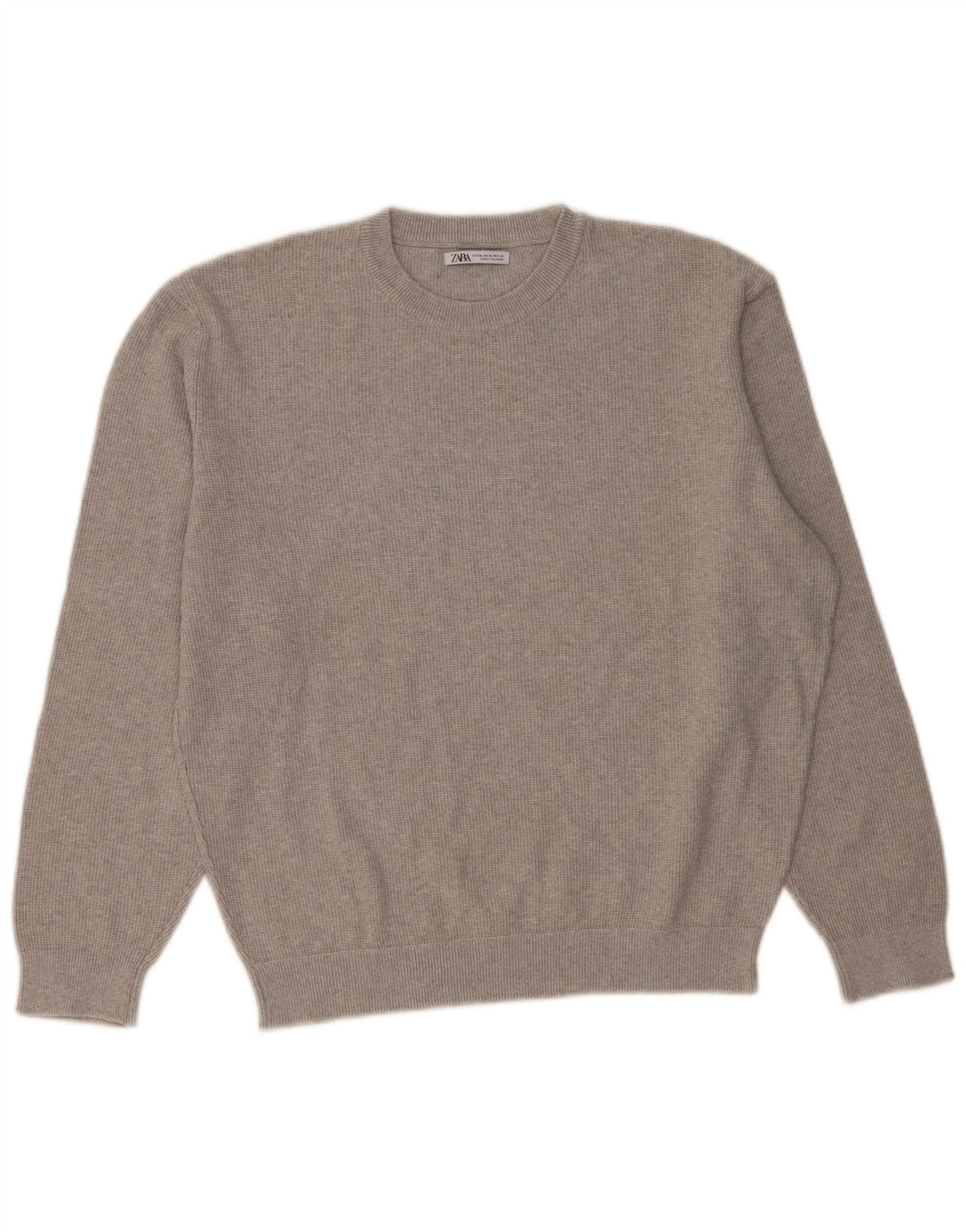 Sweter damski Zara z okrągłym dekoltem UK 18 XL, szary