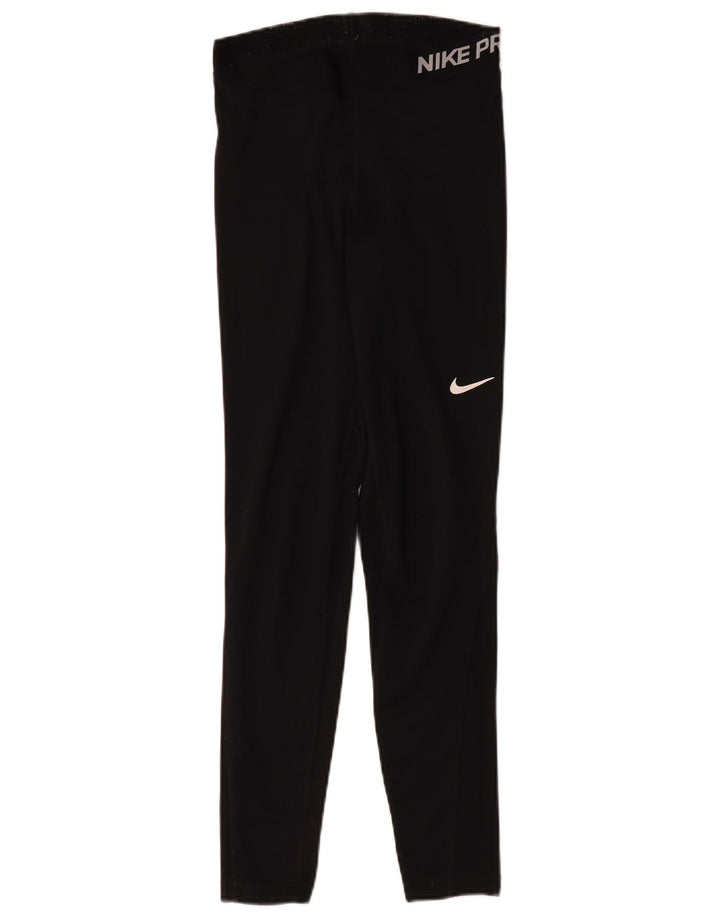 Damskie legginsy Nike Dri Fit Graphic UK 8, małe czarne