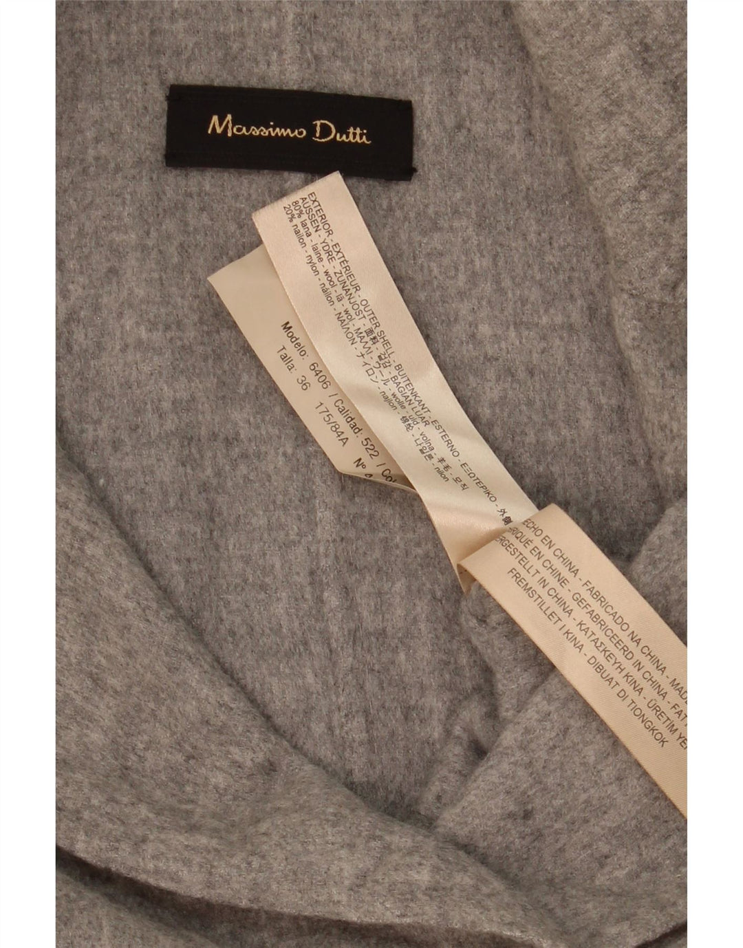 Damska marynarka oversize Massimo Dutti z podwójnymi piersiami, EU 36 XS, szara