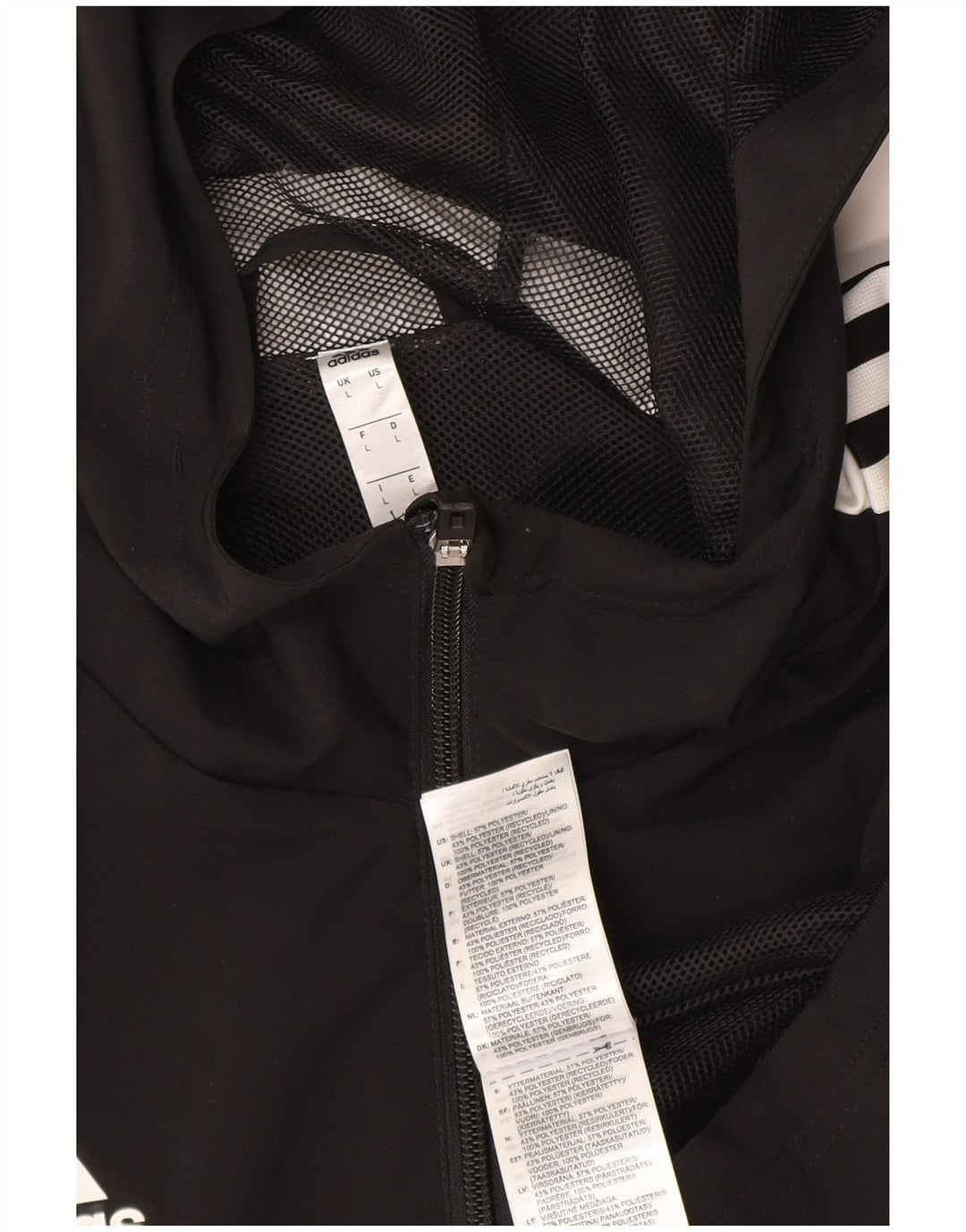 Adidas Męska kurtka dresowa z kapturem Aeroready, duża, czarna, poliestrowa