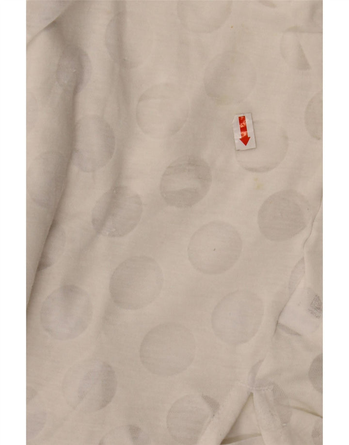 Damska kamizelka ADIDAS Top UK 10 Mały biały geometryczny poliester