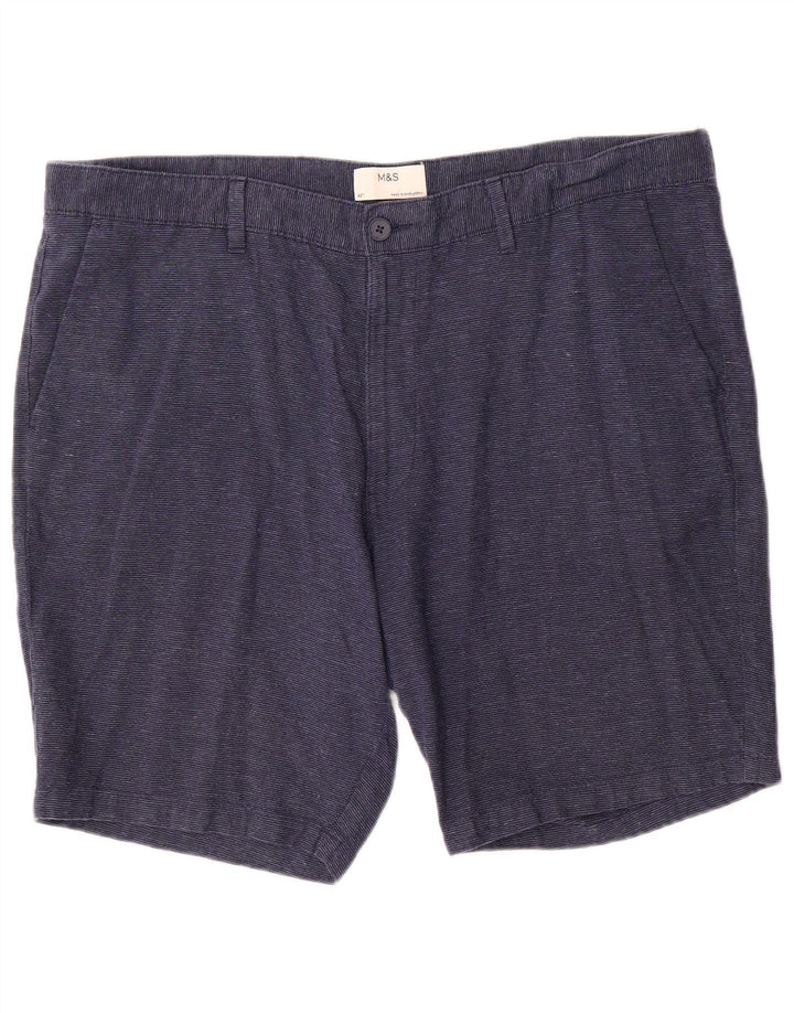 Męskie spodenki Chino Marks & Spencer W42 2XL Niebieskie lniane