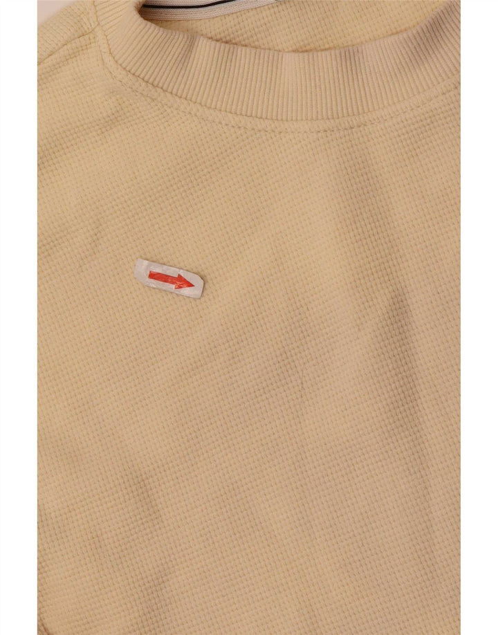 Męski top Calvin Klein z długim rękawem XL, beżowy, bawełniany