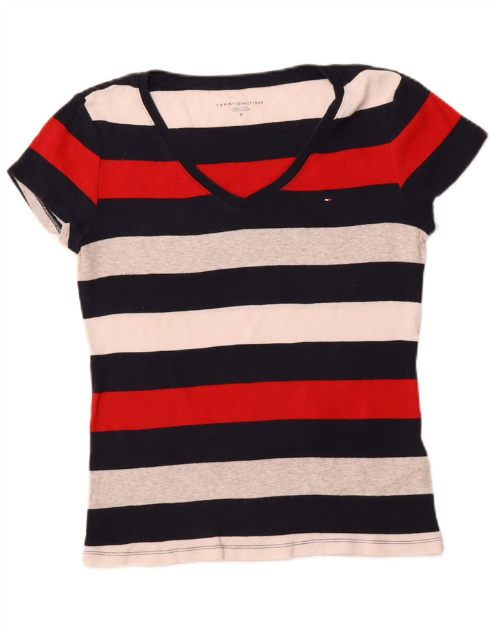 T-shirt damski TOMMY HILFIGER Top UK 12 w średnie, wielokolorowe paski