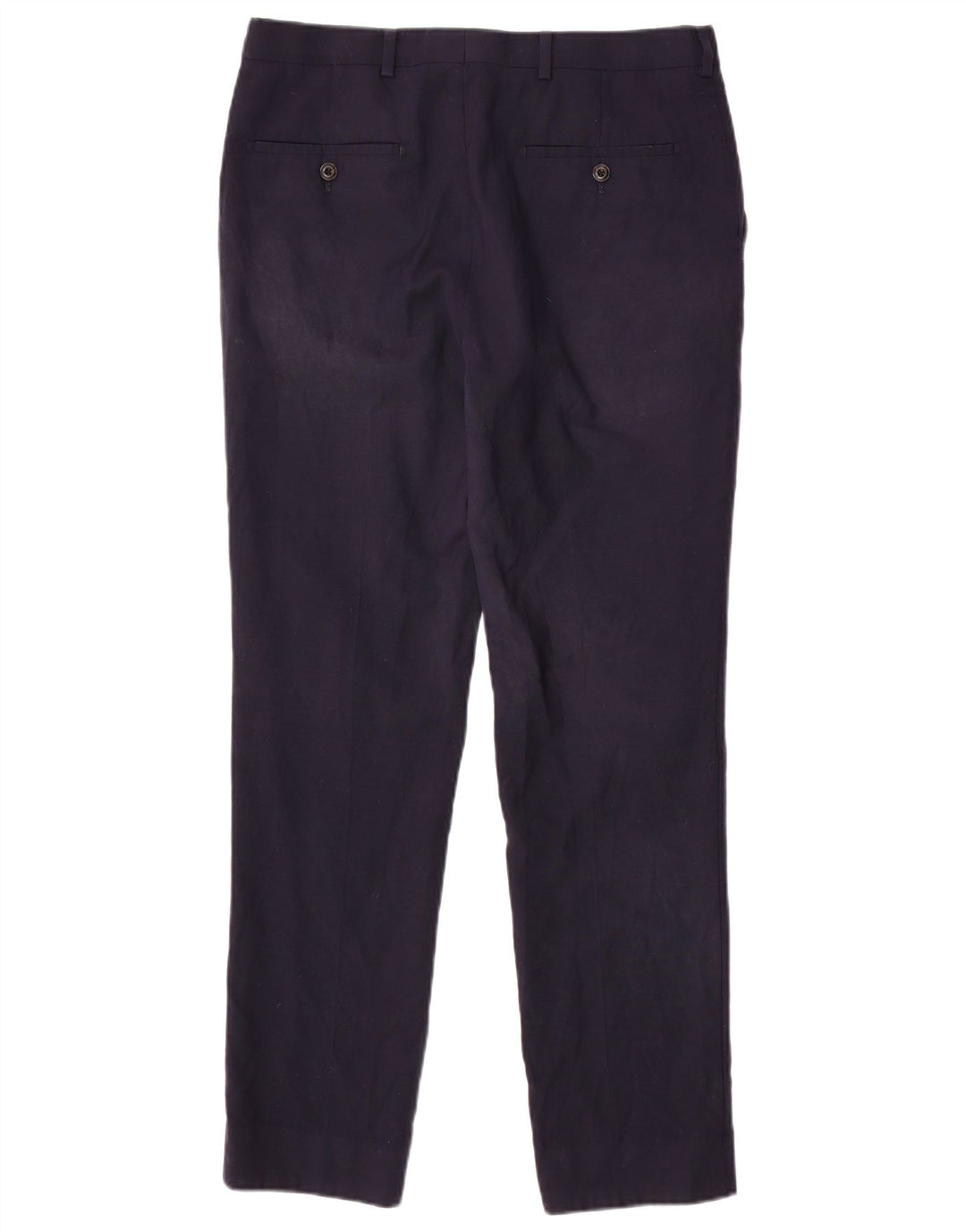 Marks & Spencer Męskie spodnie garniturowe slim fit W32 L31 Granatowa wełna