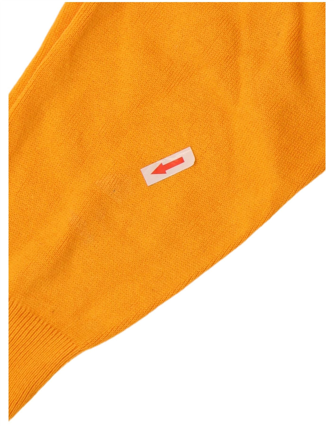 Męski sweter Zara z okrągłym dekoltem, duży, żółty, bawełniany