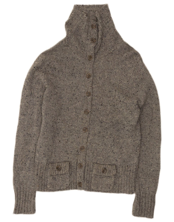 Sweter damski Eddie Bauer UK 16, duży, szary, cętkowany, z owczej wełny