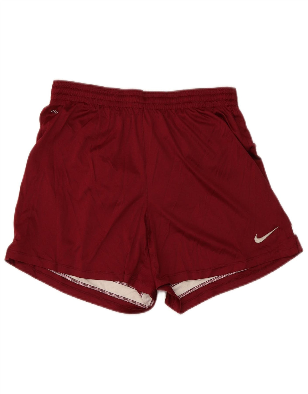 Damskie spodenki sportowe NIKE Dri Fit UK 10, małe, bordowe, poliestrowe