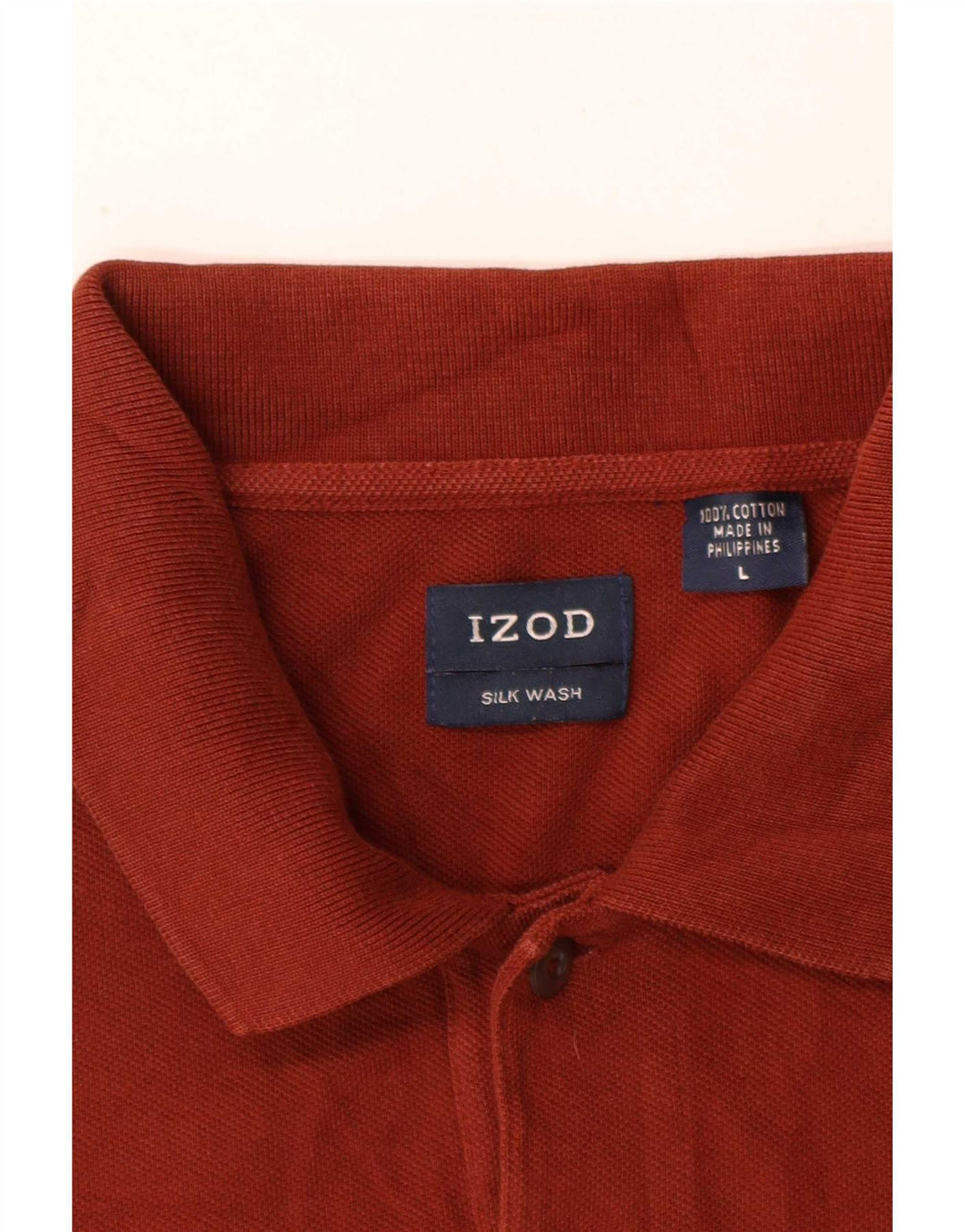 Męska koszulka polo Izod, duża, bordowa, bawełniana