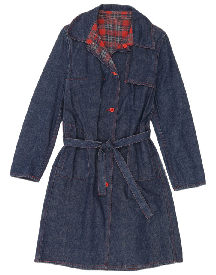 Damski płaszcz dżinsowy VINTAGE UK 14, średni granat