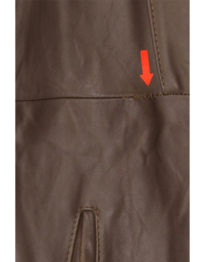 Vintage męska skórzana kurtka wojskowa IT 52 XL brązowa