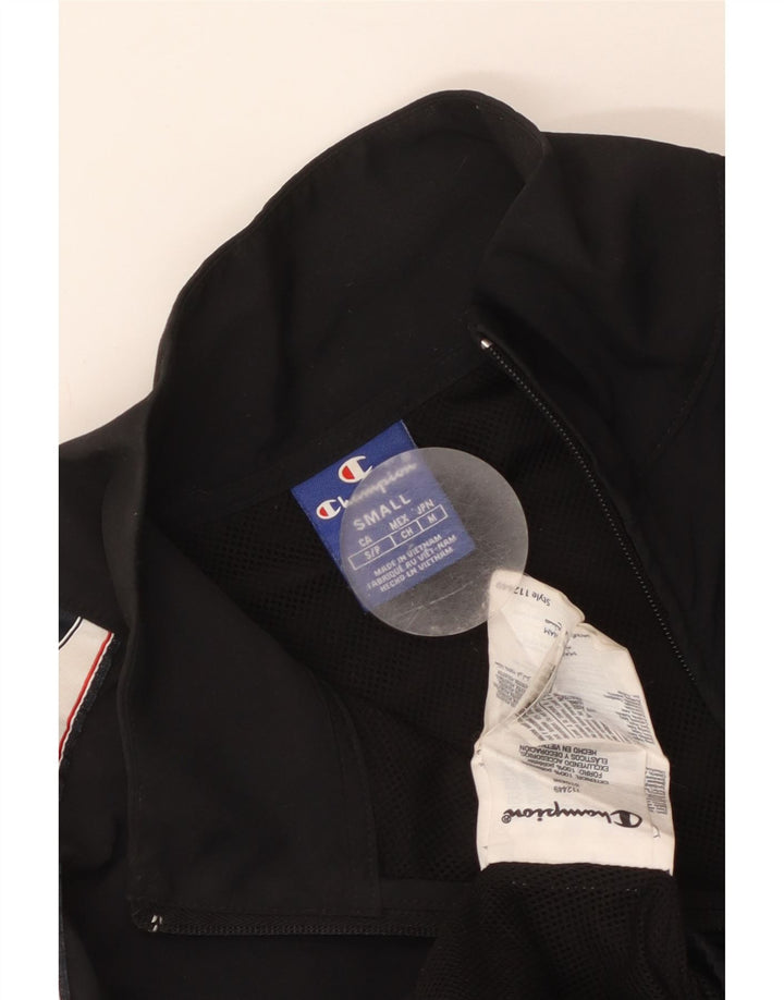 Damska kurtka dresowa Champion Crop Top UK 10 Small Black Colorblock