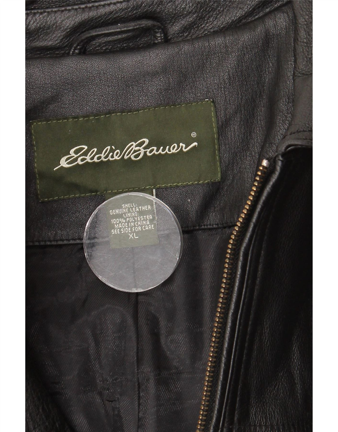 Męska kurtka skórzana Eddie Bauer UK 42 XL, czarna skóra